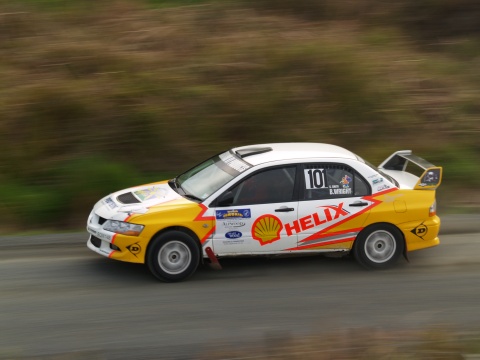 Car 101 starts off on the SS10 stage